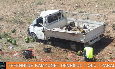 TEFENNİ’DE TRAFİK KAZASI: 1 ÖLÜ 1 YARALI