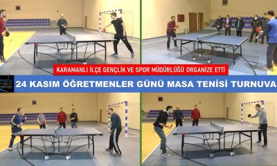 KARAMANLI’DA ÖĞRETMENLER GÜNÜ DOLAYISIYLA MASA TENİSİ TURNUVASI DÜZENLENDİ