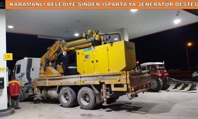 KARAMANLI BELEDİYESİ’NDEN ISPARTA’YA JENERATÖR DESTEĞİ