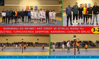 VOLEYBOL TURNUVASINDA ŞAMPİYON: KARAMANLI GENÇLER BİRLİĞİ