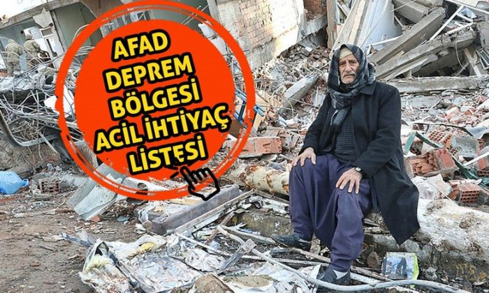 DİKKAT ACİL! AFAD ÖNCELİKLİ İHTİYAÇ LİSTESİ YAYINLADI