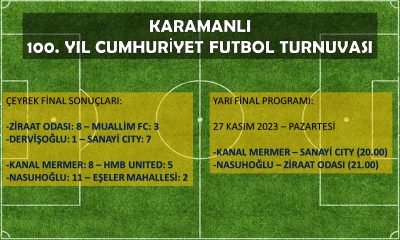 HALI SAHA TURNUVASINDA YARI FİNAL HEYECANI
