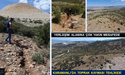 KARAMANLI’DA TOPRAK KAYMASI TEHLİKESİ