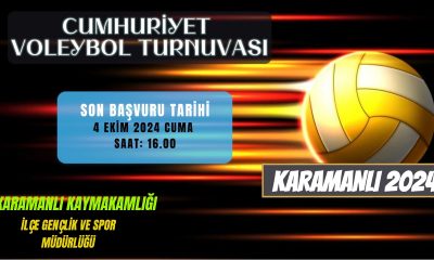 KARAMANLI’DA “CUMHURİYET” VOLEYBOL TURNUVASI DÜZENLENECEK