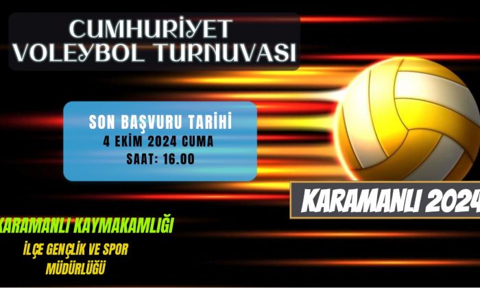 KARAMANLI’DA “CUMHURİYET” VOLEYBOL TURNUVASI DÜZENLENECEK