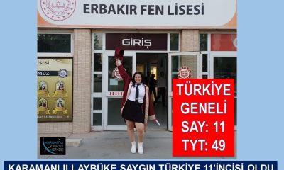 YKS’DE TÜRKİYE 11’İNCİSİ KARAMANLI’DAN: AYBÜKE SAYGIN