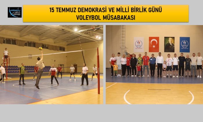 KARAMANLI’DA 15 TEMMUZ ANISINA VOLEYBOL MÜSABAKASI DÜZENLEDİ