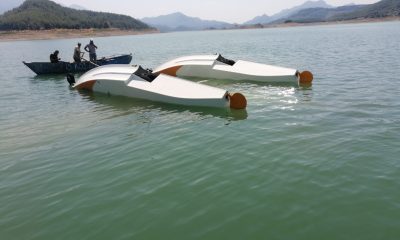 BUCAK’TA BARAJ GÖLETİNDEN SU ALMAYA ÇALIŞAN EĞİTİM UÇAĞI KIRIMA UĞRADI