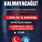 KARAMANLI TÜRK EĞİTİM SENDİKASINDAN 1 GÜNLÜK İŞ BIRAKMA PROTESTOSU