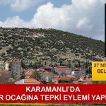 KARAMANLI’DA MERMER OCAĞINA TEPKİ EYLEMİ YAPILACAK