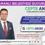 KARAMANLI BELEDİYESİ “CEPTE ANONS” UYGULAMASI BAŞLATTI