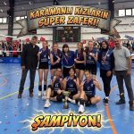 KARAMANLI KIZ VOLEYBOL TAKIMI NAMAĞLUP ŞAMPİYON