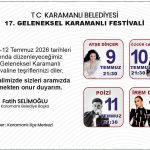17. GELENEKSEL KARAMANLI FESTİVALİ BAŞLIYOR